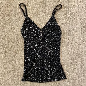 black floral tank